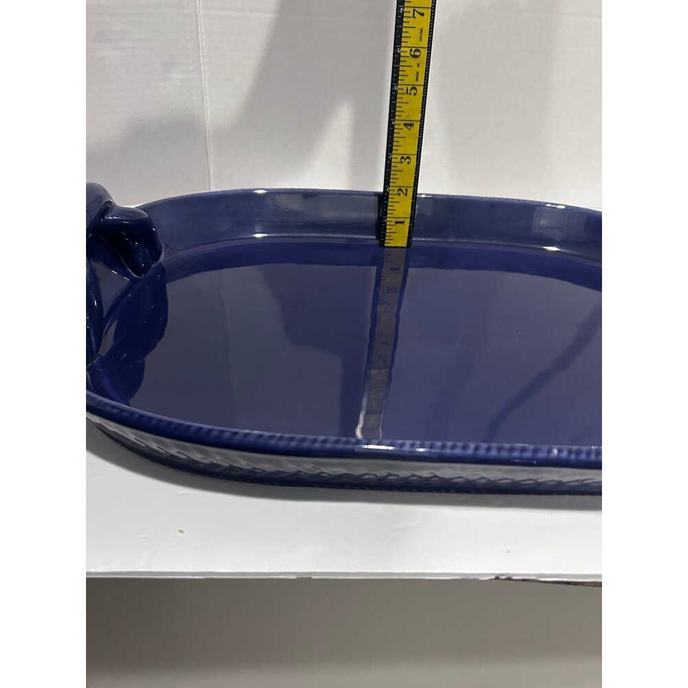 Bordallo Pinheiro Serving Platter "Travessa" Made in Portugal Color Blue - Picture 11 of 12